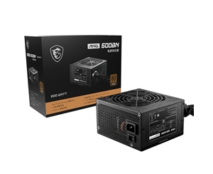 微星 MAG 500BN 額定500W電源 80PLUS銅牌電源 日系電解電容/120mm靜音風(fēng)扇