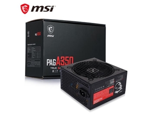 MSI微星PAG A350電源 額定350W 臺(tái)式機(jī)辦公游戲靜音主機(jī)電源 主動(dòng)式PFC 非模組化 PAG A350