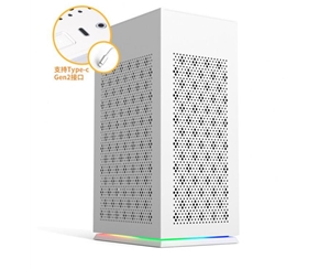 aigo愛(ài)國(guó)者YOGO S1白色 小新桌面迷你電腦機(jī)箱（標(biāo)配1把風(fēng)扇/Type-C接口/支持ITX主板/SFX電源/240水冷）