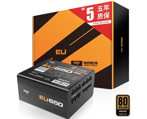 愛國者（aigo）額定650W 電競EU650全模組電源(80Plus銅牌認(rèn)證/五年質(zhì)保/靜音穩(wěn)定/主動式PFC）