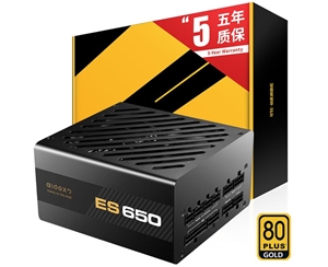 愛國者（aigo）額定650W 電競ES650全模組電腦電源(七年質(zhì)保/80Plus金牌認(rèn)證/日系主電容/LLC諧振）