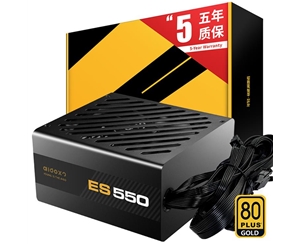 愛國者（aigo）額定550W 電競ES550電腦電源(七年質(zhì)保/80Plus金牌認(rèn)證/日系主電容/LLC諧振）