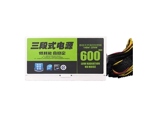三段式600MAX額定380W智能靜音 防過載臺(tái)式機(jī)主機(jī)電源